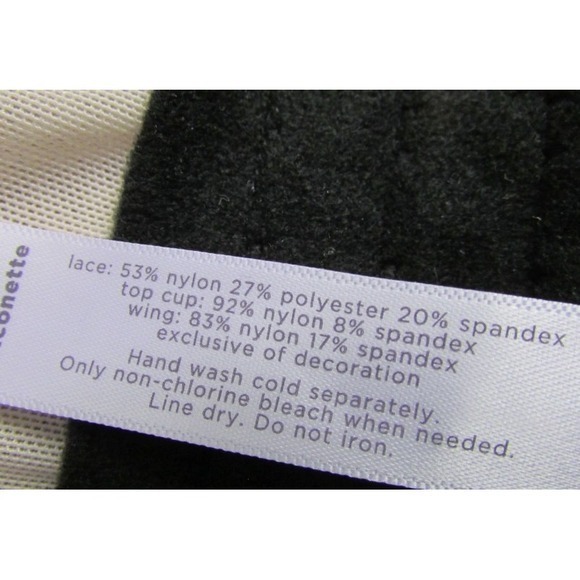Cacique Seriously Sexy Lightly Lined Balconette Bra 42F Lipstick Black Lace - Picture 8 of 9